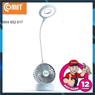 Đèn bàn sạc pin tích điện COMET LED chống cận kèm quạt đa năng CT176