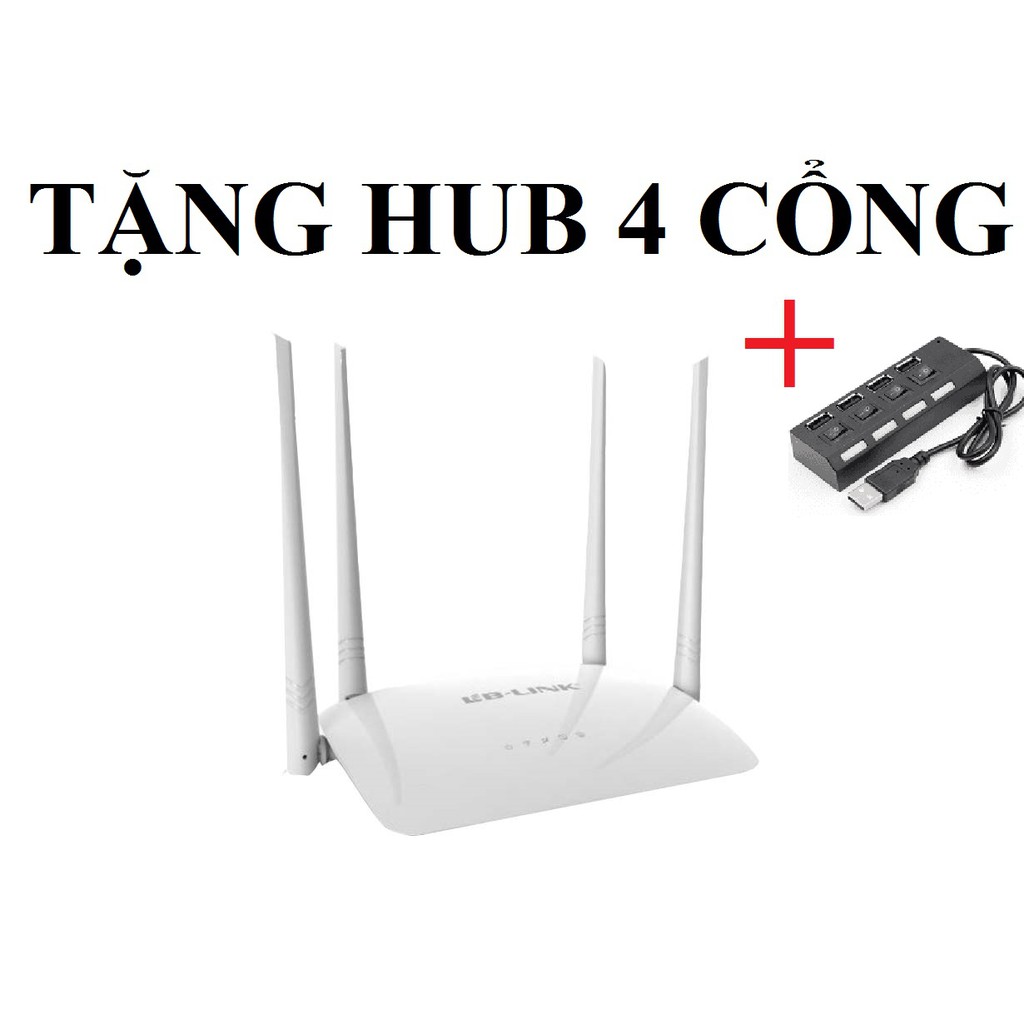 Bộ phát Router Wifi - Hỗ trợ kích sóng Repeater LB-LINK BL-WR450H (QUÀ TẶNG: Tặng Hub 4 cổng)