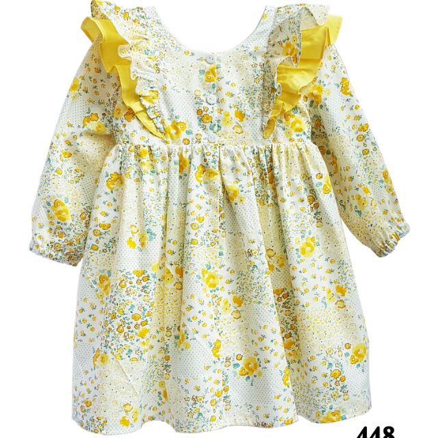 Váy đầm bé gái June&River hoa vàng