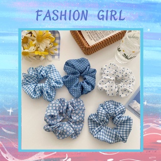 Dây thun cột tóc in họa tiết chấm bi đơn giản cho nữ