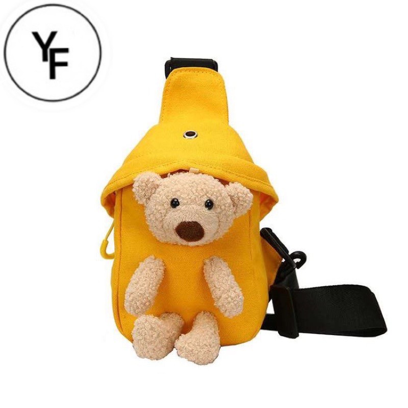 [Mã FAMAYWA2 giảm 10k đơn từ 50k] Túi đeo chéo🌈FREESHIP🌈Túi đeo chéo hình gấu nhồi bông phong cách Hàn Quốc | BigBuy360 - bigbuy360.vn