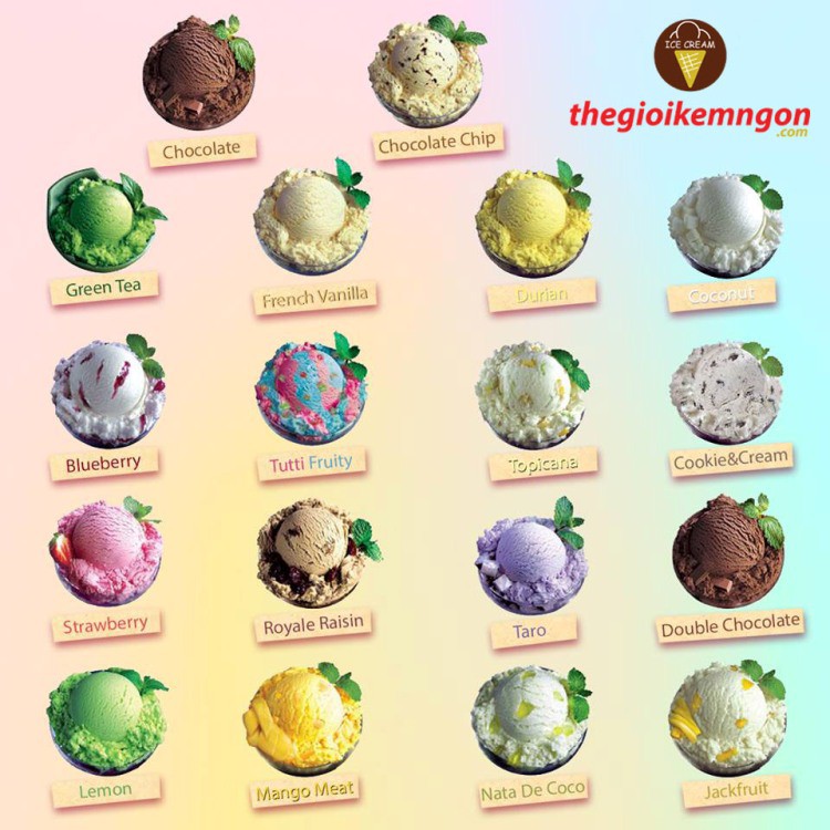 Kem ký dâu tây Thái Lan Strawberry Ice Cream 3kg