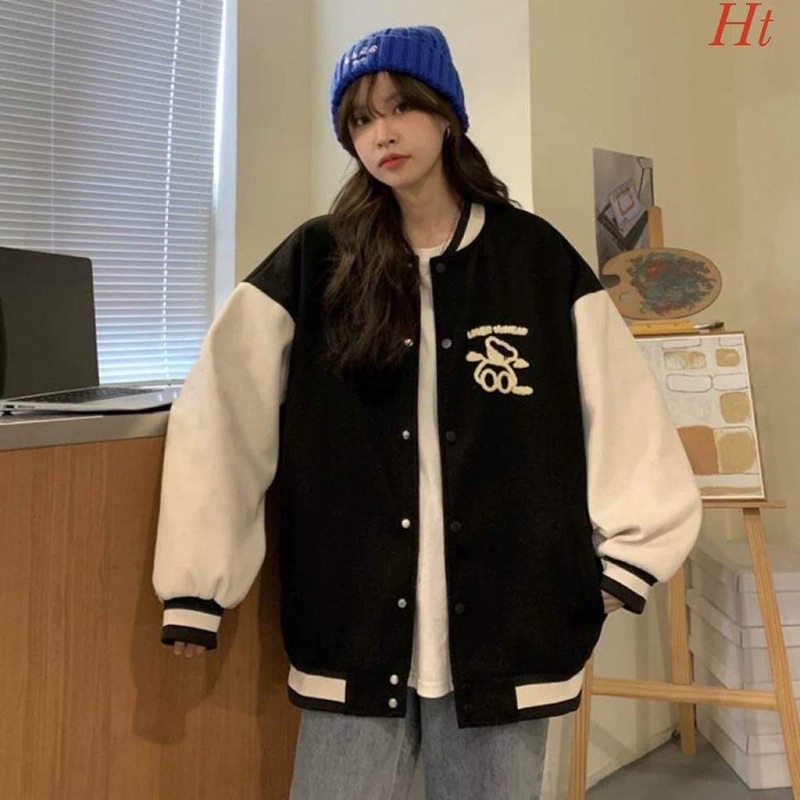 Áo bomber nỉ gấu mây H2A658