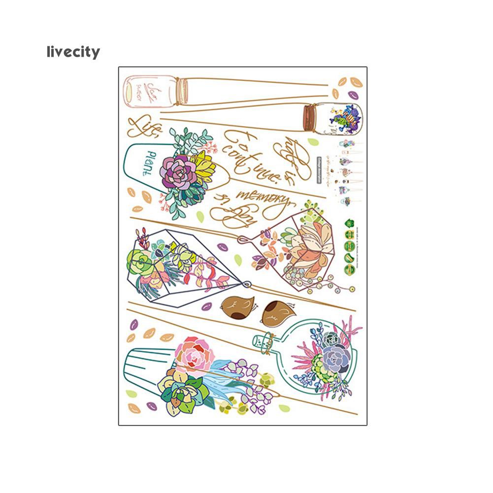 Decal Dán Tường Hình Chậu Hoa Trang Trí Phòng | BigBuy360 - bigbuy360.vn