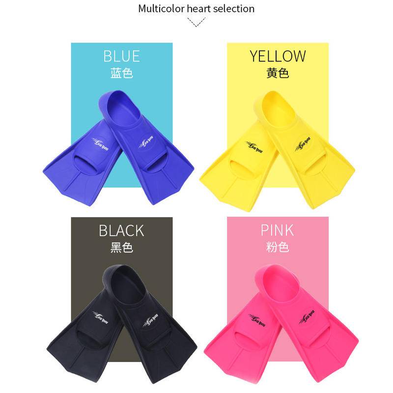 Chân Vịt Bơi Lội Ngắn Bằng Silicone Thoải Mái Cho Người Lớn Và Trẻ Em