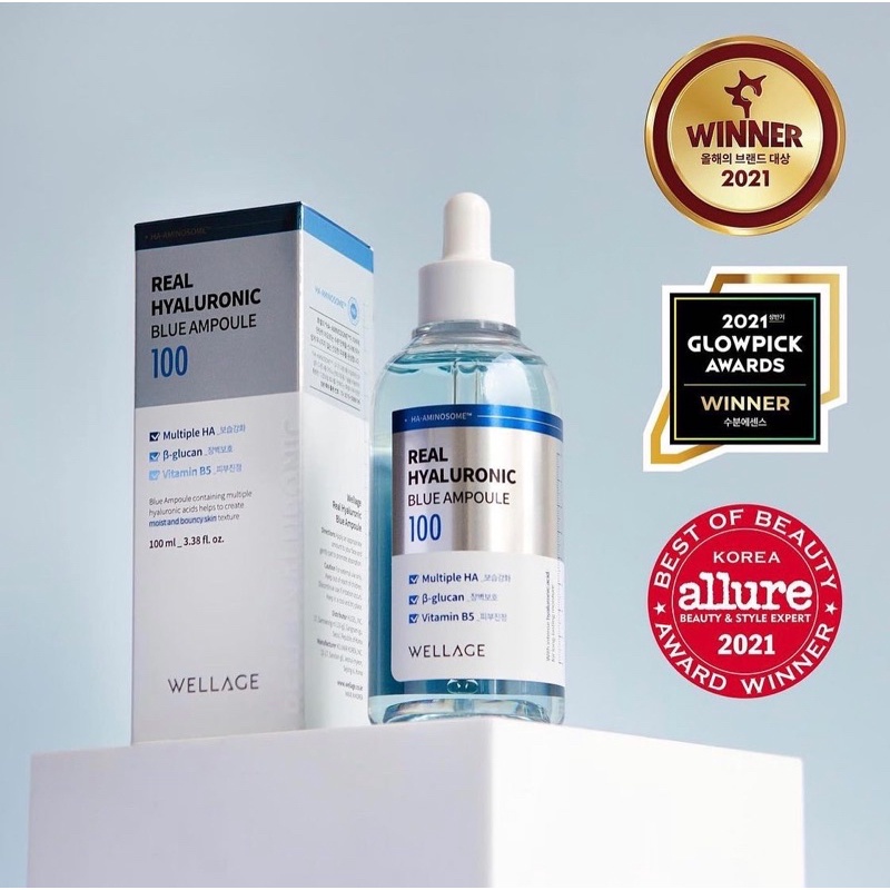 Tinh chất cấp nước WELLAGE Real Hyaluronic Blue Ampoule 100ml