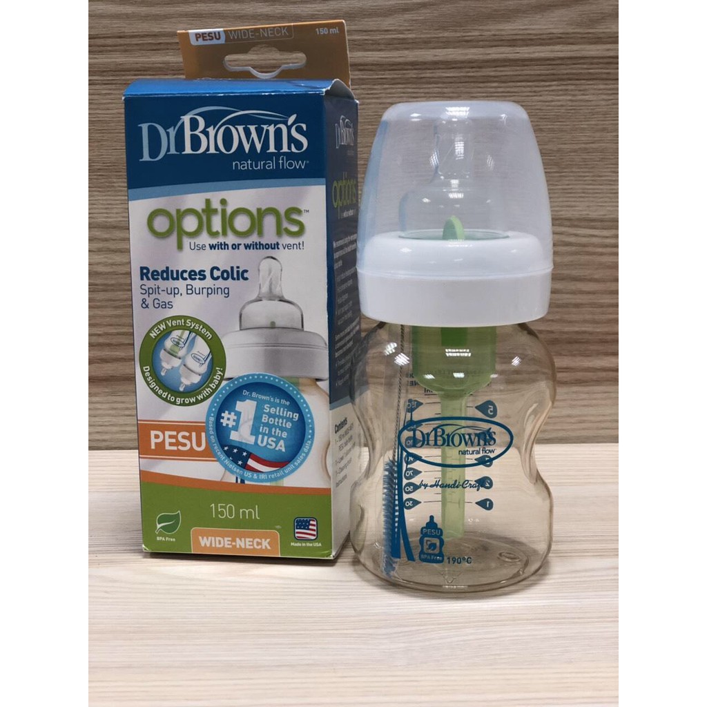 Bình sữa Dr Brown's Options PESU cổ rộng 150ml và 270ml