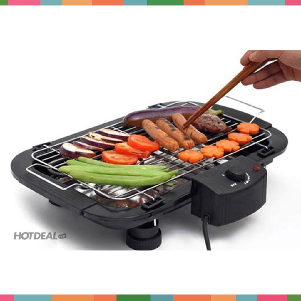 Bếp Nướng Điện Cao Cấp Electric Barbecue Grill HBK 2000W Không Khói, Tặng 1 Khăn Lau Cao Cấp - Bếp Nướng Đa Năng