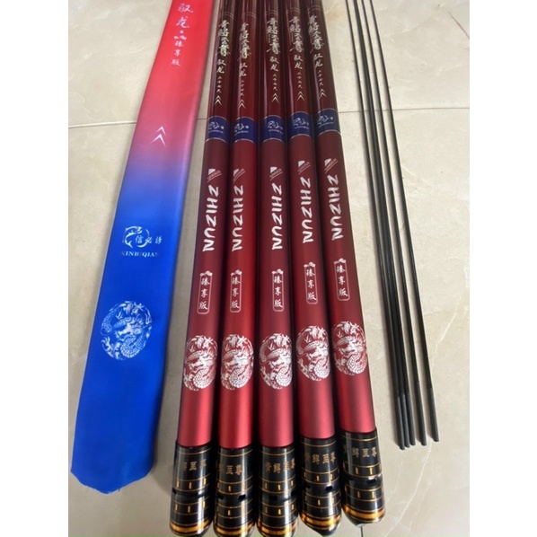 cần câu tay tầm xanh thế hệ thứ 8 ĐỎ CHÍ TÔN cần dài 12m hàng loại 1 cần tải cá 1 đến 20kg + tặng 1 ngọn phụ