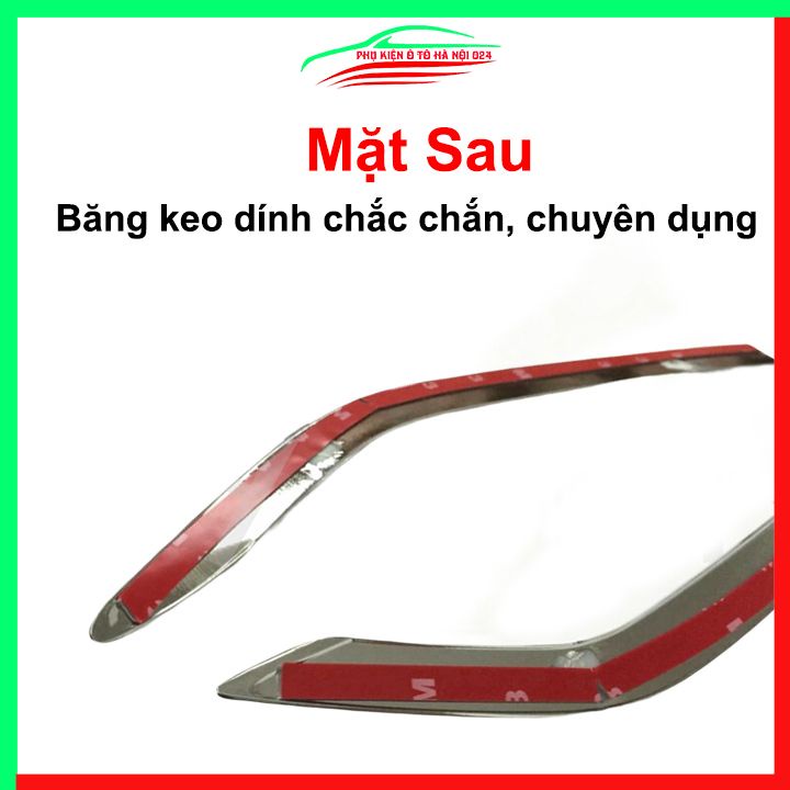 Ốp viền đèn gầm trước Tucson 2016-2018 mạ Crom chống trầy trang trí làm đẹp xe