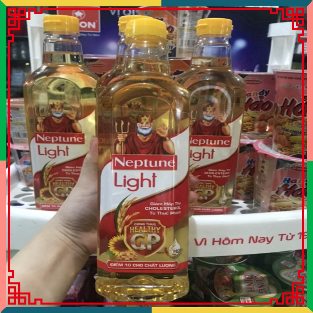 Dầu ăn Neptune Light 1L thượng hạng nhãn hiệu - Date T6.2025
