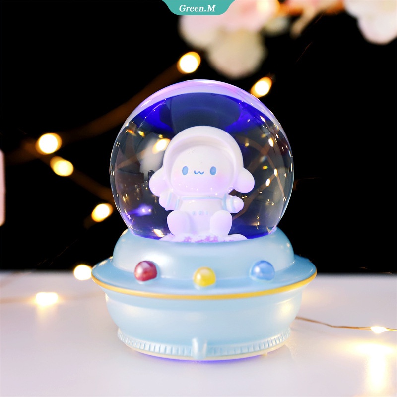 Quả Cầu Pha Lê Mini Màu Hồng Sanrioed Kawaii Hình Melody Cinnamoroll Làm Quà Tặng Sinh Nhật