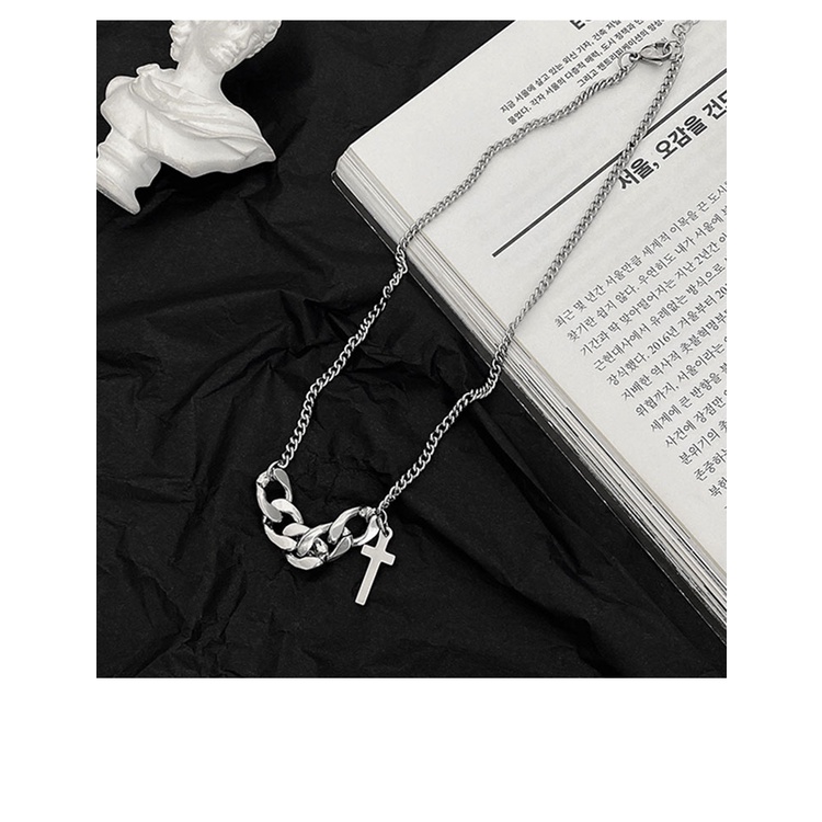 Dây Chuyền Choker Mặt Thánh Giá Phong Cách Hip Hop