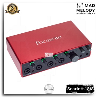 Focusrite Scarlett 18i8 USB Audio Interface (3rd Gen) [soundcard thu/kiểm âm 18i8 Gen 3, thế hệ 3, NEW & chính hãng]