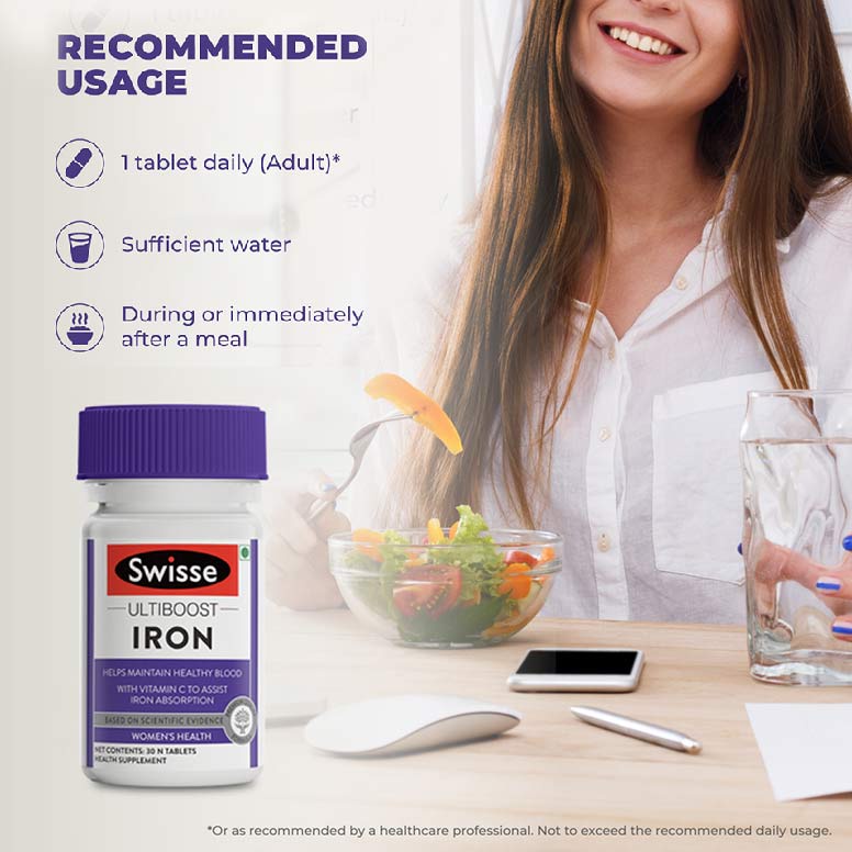 [Hàng chuẩn Úc] Viên uống bổ sung sắt Swisse ultiboost iron 30 viên của Úc