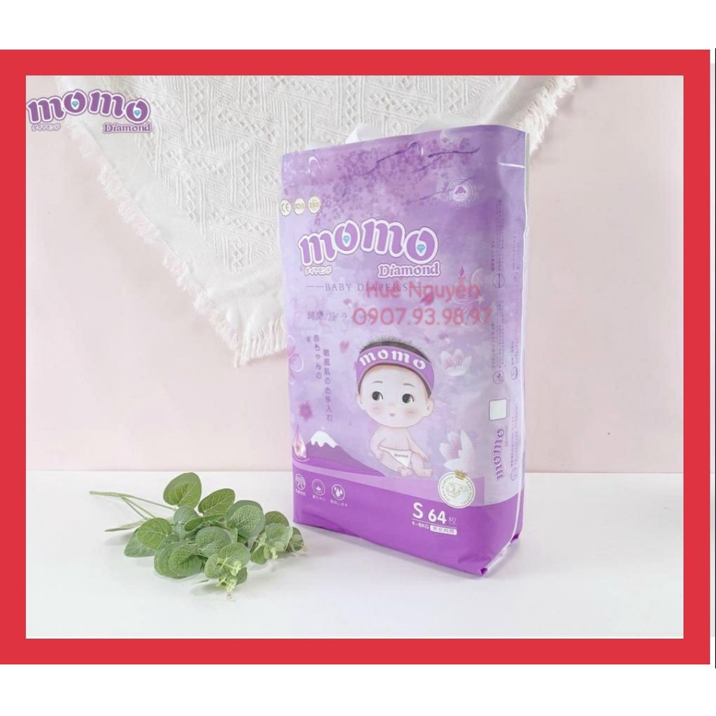Tã MOMO DIAMOND hữu cơ cao cấp quần/dán size S64/ M60/L54/XL50/XXL48/XXXL46