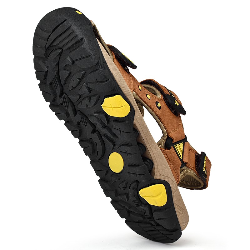 Giày sandal thiết kế bít mũi dây khóa dán thời trang cho nam