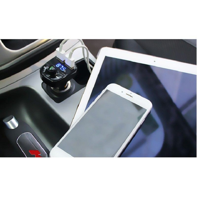 Tẩu nghe nhạc trên ô tô kiêm sạc điện thoại 2 cổng cao cấp Hyundai HY-82