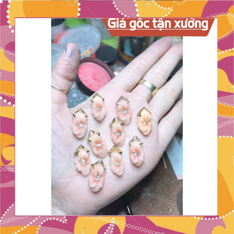 Hoa bột nail (hoa thược dược ôm đá) SHOP NAIL HUYỀN ANH