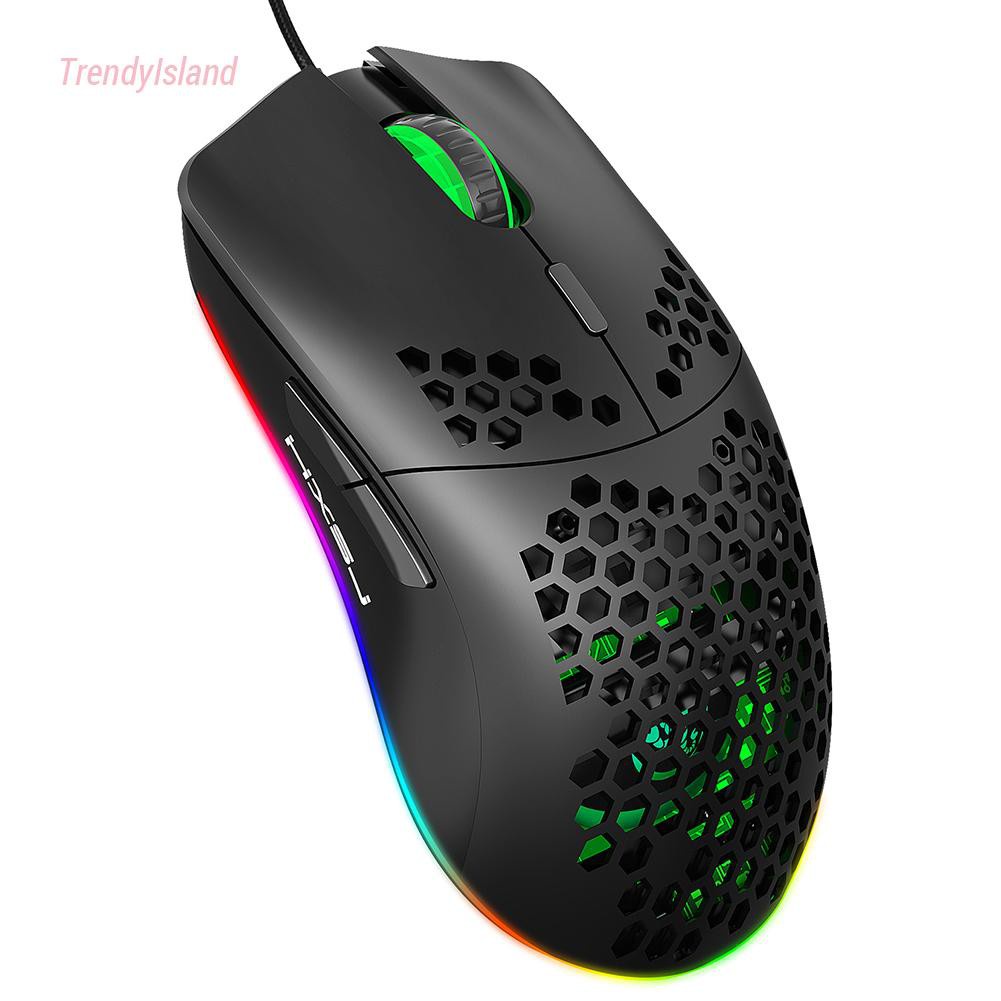 6400 DPI Ergonomic 6 Button RGB Lighting Mouse Gamer Mice Programmable USB Computer Gaming Mouse