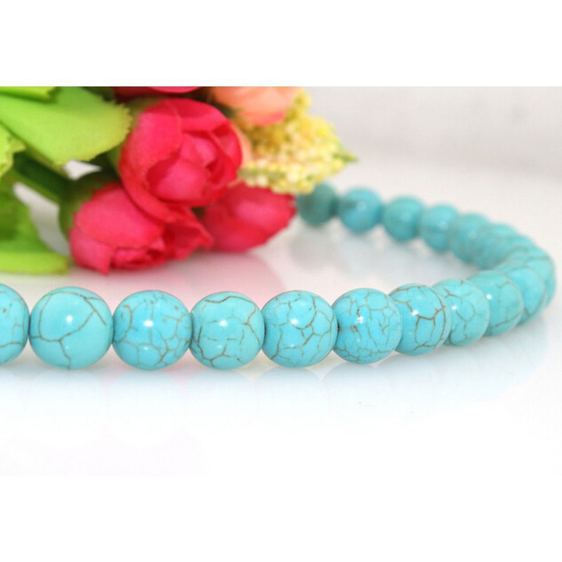 Hạt ngọc lam tự nhiên kích thước 4 / 6 / 8 / 10mm