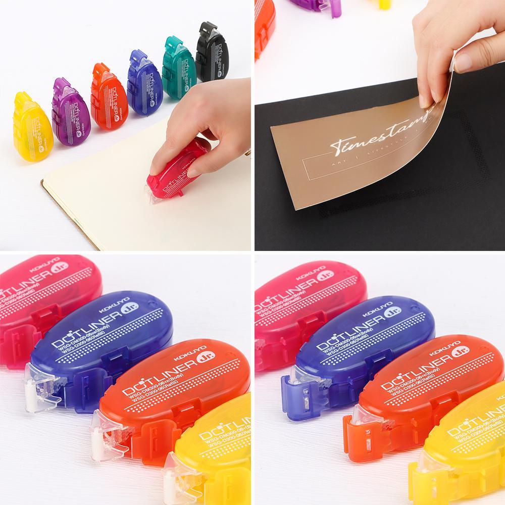 PISTA Cuộn Băng Keo Hai Mặt 6mm x 8m Dùng Trang Trí Sổ Tay