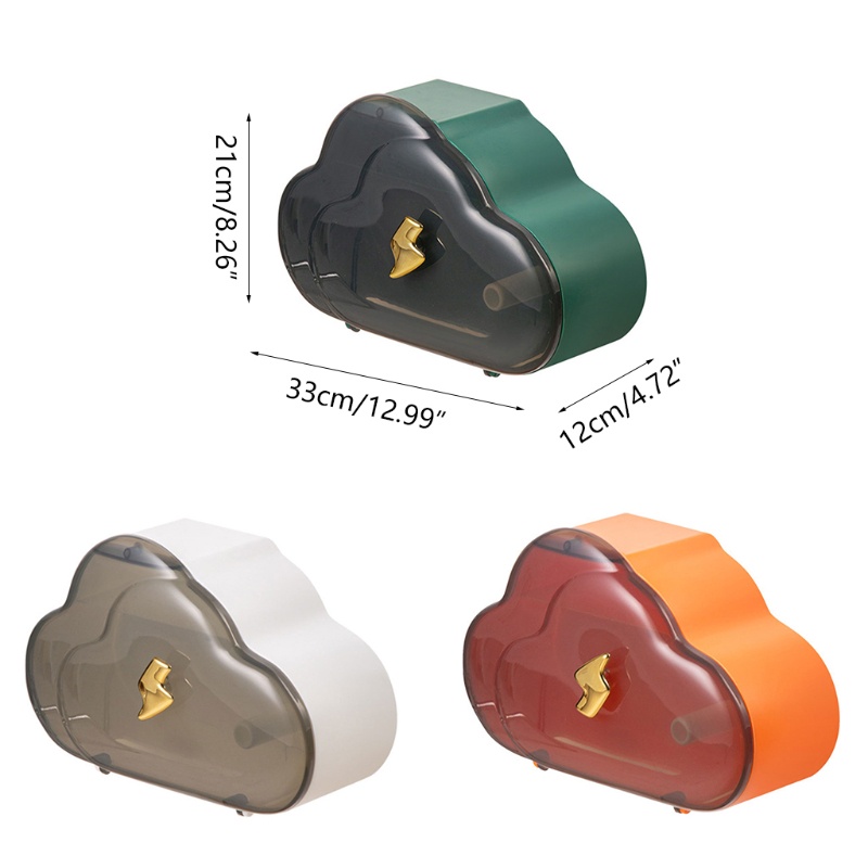 Hộp Đựng Khăn Giấy Cuộn Hình Đám Mây Gắn Tường Giá Đỡ