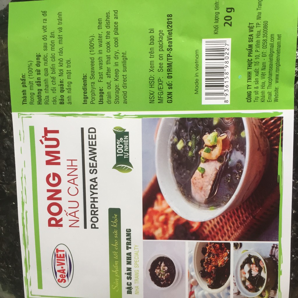 Rong biển nấu canh🌿Đặc sản nha trang🌿Rong mức Khối lượng 20Gr/ rong biển khô nấu canh hoặc rang làm cháy tỏi | BigBuy360 - bigbuy360.vn