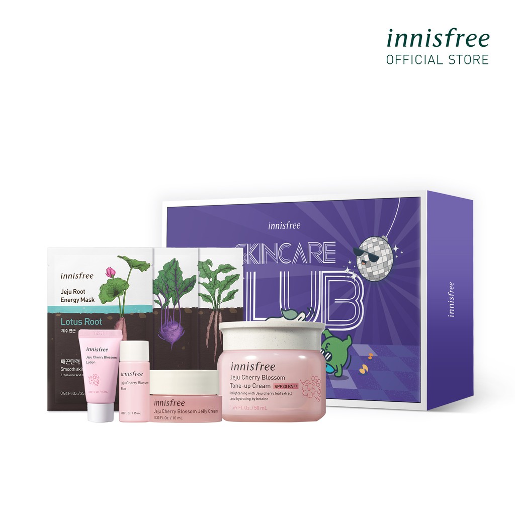 Bộ sản phẩm dưỡng ẩm sáng da innisfree Jeju Cherry Blossom Tone-up Spf30 Pa++ Cream Set