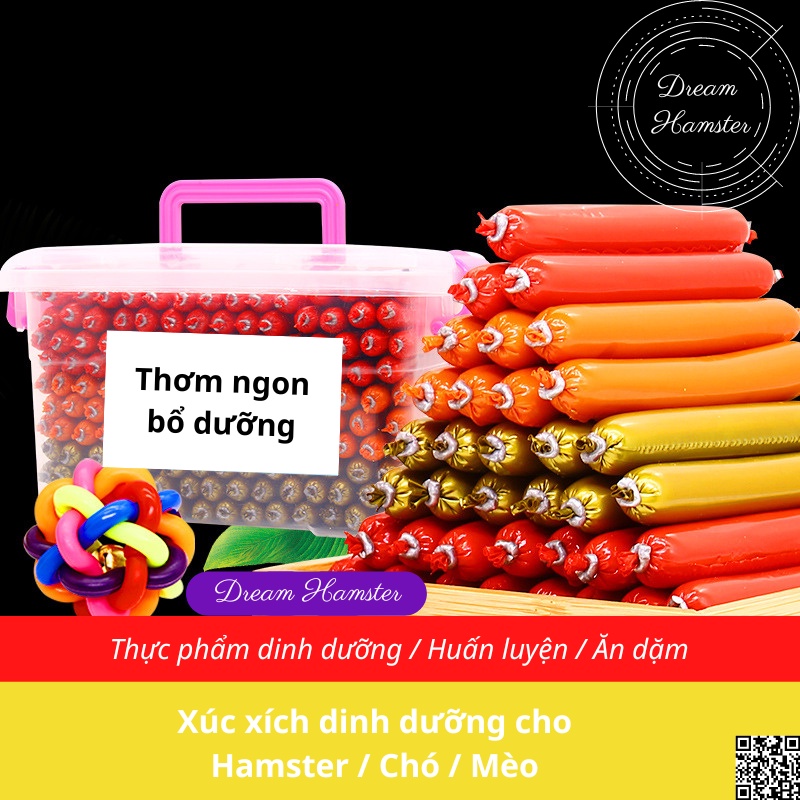 Xúc xích 3 vị bò/gà/vịt cho thú cưng