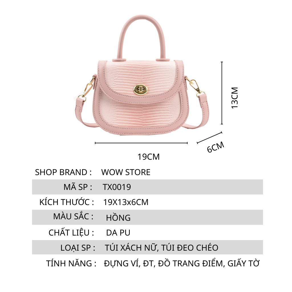 Túi xách nữ túi đeo chéo mini kẹp nách đeo vai thời trang Hàn Quốc đẹp giá rẻ đi học đi chơi nhỏ xinh TX0019 Hana Bags