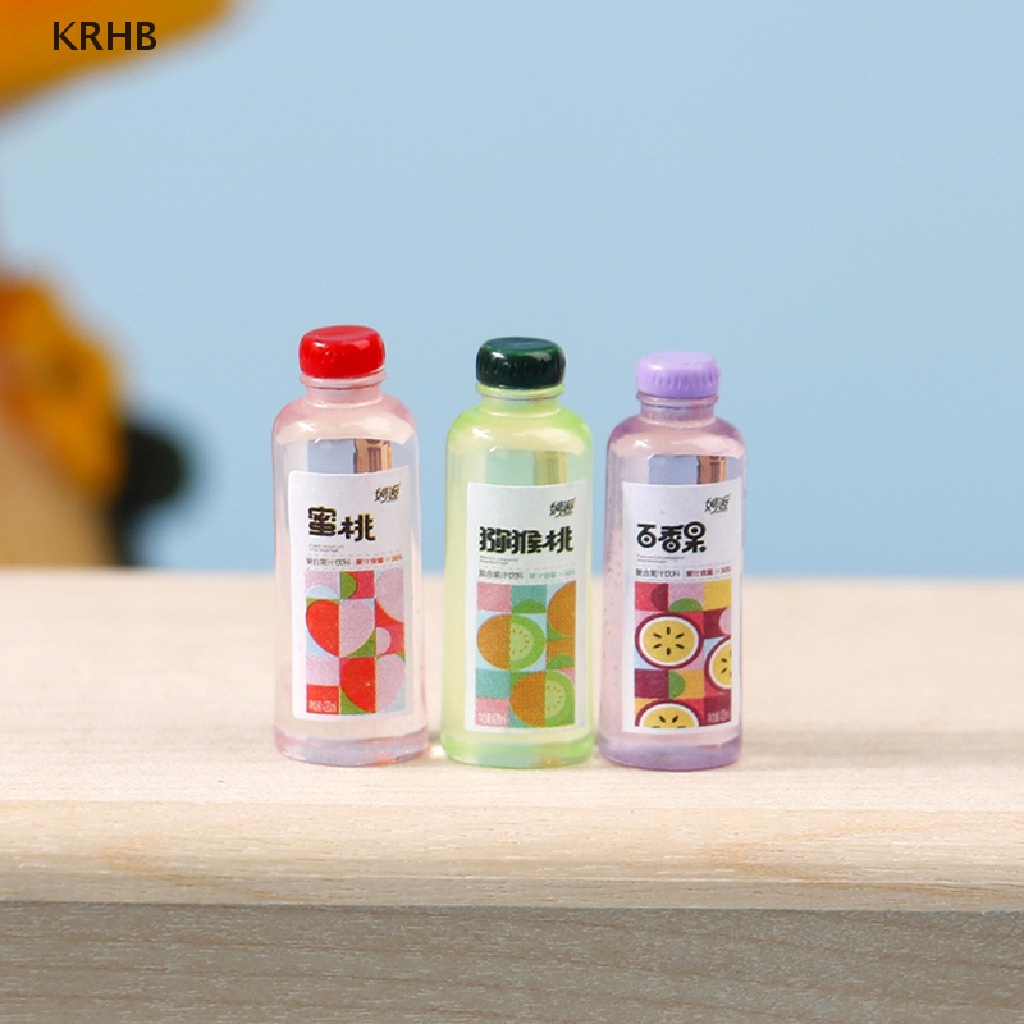 3 Chai Nước Ép Trái Cây Trang Trí Nhà Búp Bê 1: 12 Mới