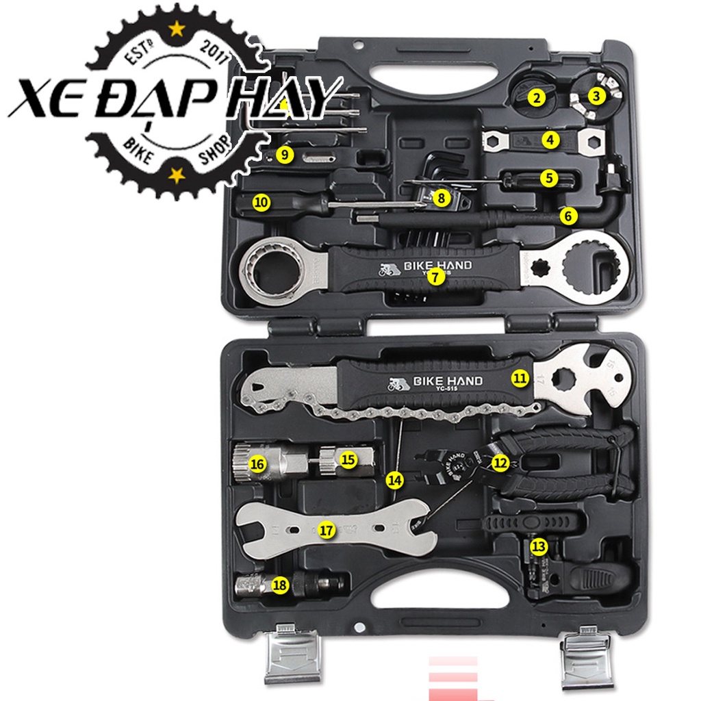 Bộ Đồ Nghề Sửa Xe Chuyên Dụng BIKEHAND YC-721 | Dụng Cụ Sửa Chữa &amp; Bảo Dưỡng Xe Đạp Thể Thao 22 Món