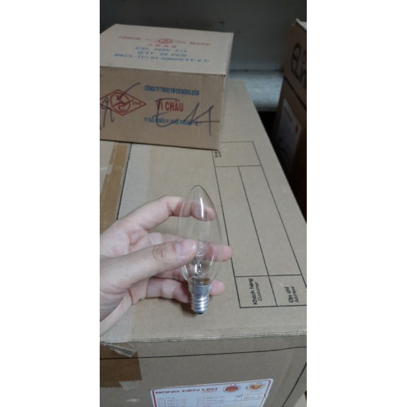 Bóng Đèn Sợi Đốt (Sợi Tóc) Cà Na (Quả/ Trái Nhót) Trade Mark 40W Đui E14 - C35