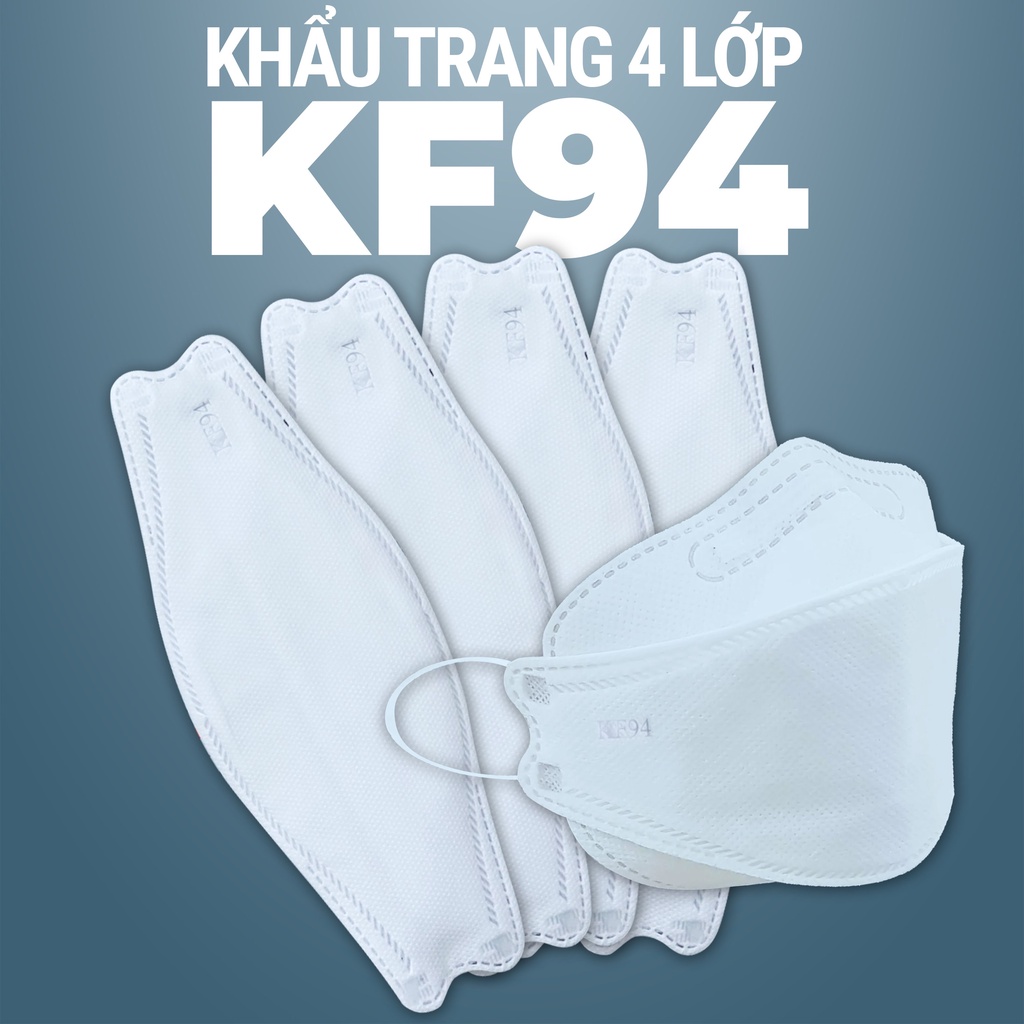 [Túi 10 chiếc] Khẩu trang KF94 4D - 4 lớp công nghệ hàn quốc (2 mẫu bao bì)