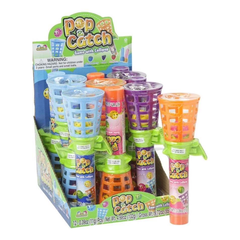 ( Bán sỉ ) Lốc 12c Kẹo mút Kidsmania Pop & Catch 11gr