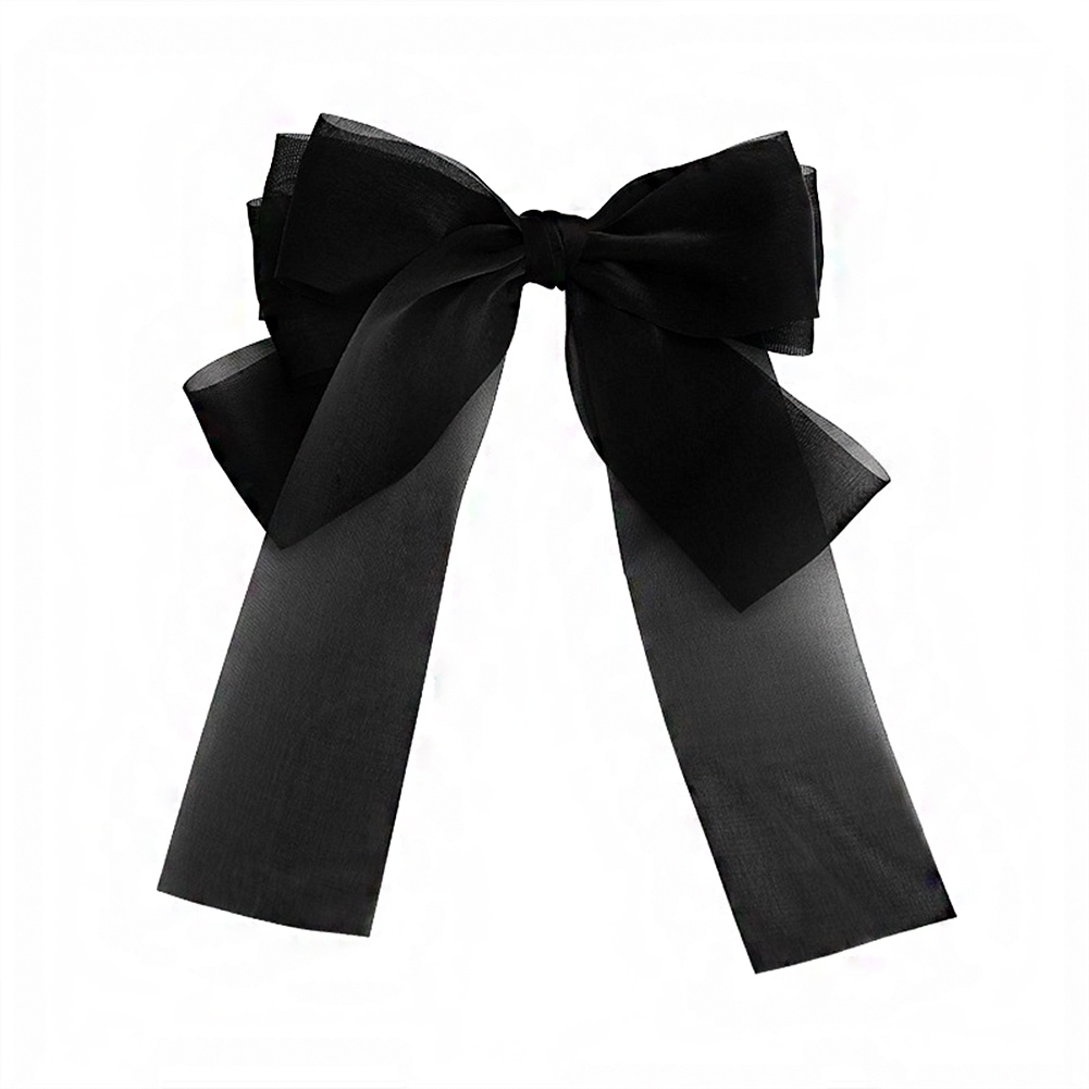 Kẹp TóC HìNh Nơ 21cm MàU TrắNg Đen ThờI Trang Cho Nữ
