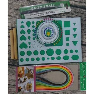Combo phôi thiệp và dụng cụ làm quilling