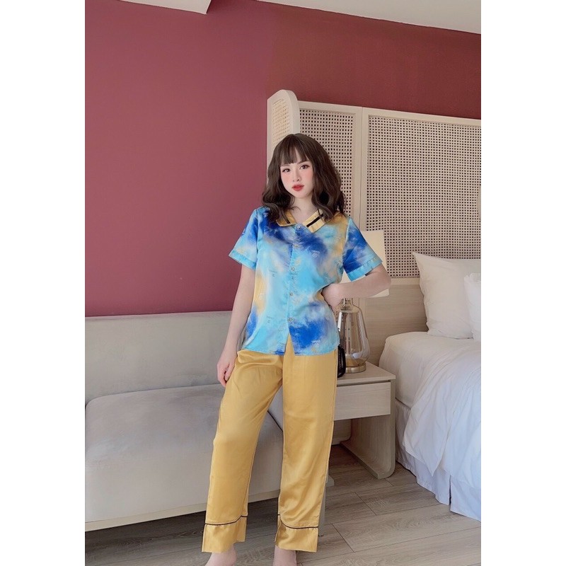 ĐỒ BỘ LỤA SATIN PIJAMA FREESIZE DƯỚI 60kg