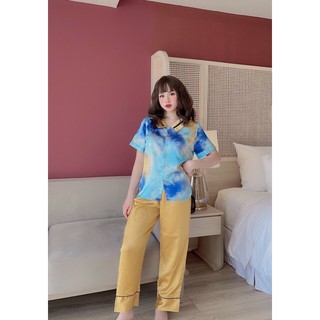 Đồ bộ lụa satin pijama freesize dưới 60kg