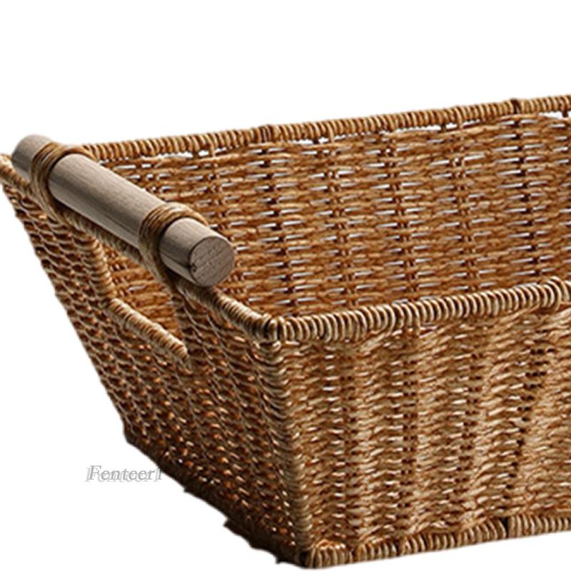 [Fenteer1] Giỏ Mây Đựng Trái Cây / Bánh Mì Trang Trí Bàn / Phòng Tắm