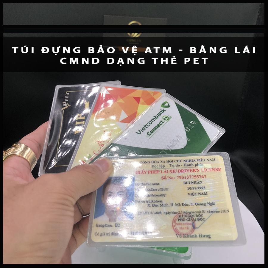 Túi Đựng, vỏ bọc thẻ Căn cước công dân CCCD, Thẻ ATM Thẻ Nhân Viên, Thẻ Ngân Hàng, Bằng Lái Xe, Thẻ Sinh Viên