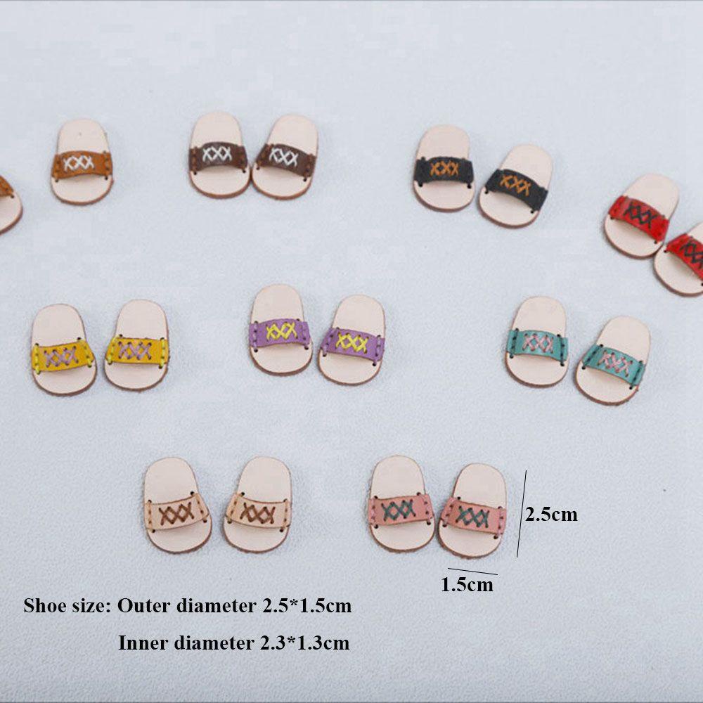 Giày Búp Bê Da Bò Handmade Dễ Thương Cho Búp Bê Tỉ Lệ 1 / 12