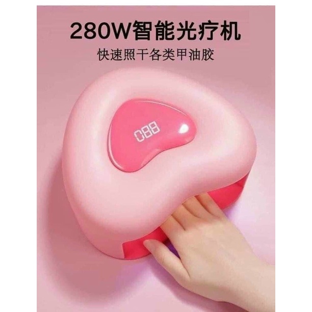 Máy hơ hình trái tim là dòng máy hơ nhỏ gọn thiết kế đẹp và hơ mau khô sơn gel thích hợp cho các thợ nail sử dụng