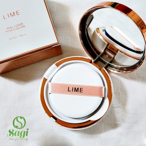 Phấn Nước LIME Real Cover Pink Cushion SPF50+/PA+++