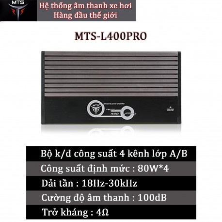 Âm ly xe hơi MTS - L400 PRO