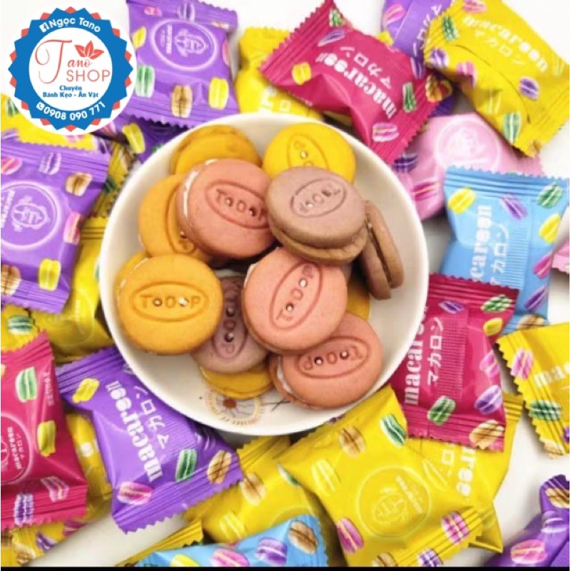 Bánh Macaron mix vị Wingoo Hongkong - 338gr, ăn vặt ngon rẻ TaNo