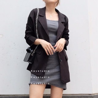 [KAYSTUDIO] ĐẦM BODY NGẮN XÁM - DBNX