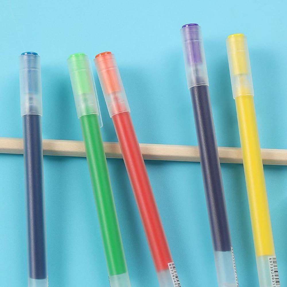 Bút bi nước mã 5211 Resun dupe Muji mực gel nhiều màu Pison ngòi viết 0.5mm 5 màu