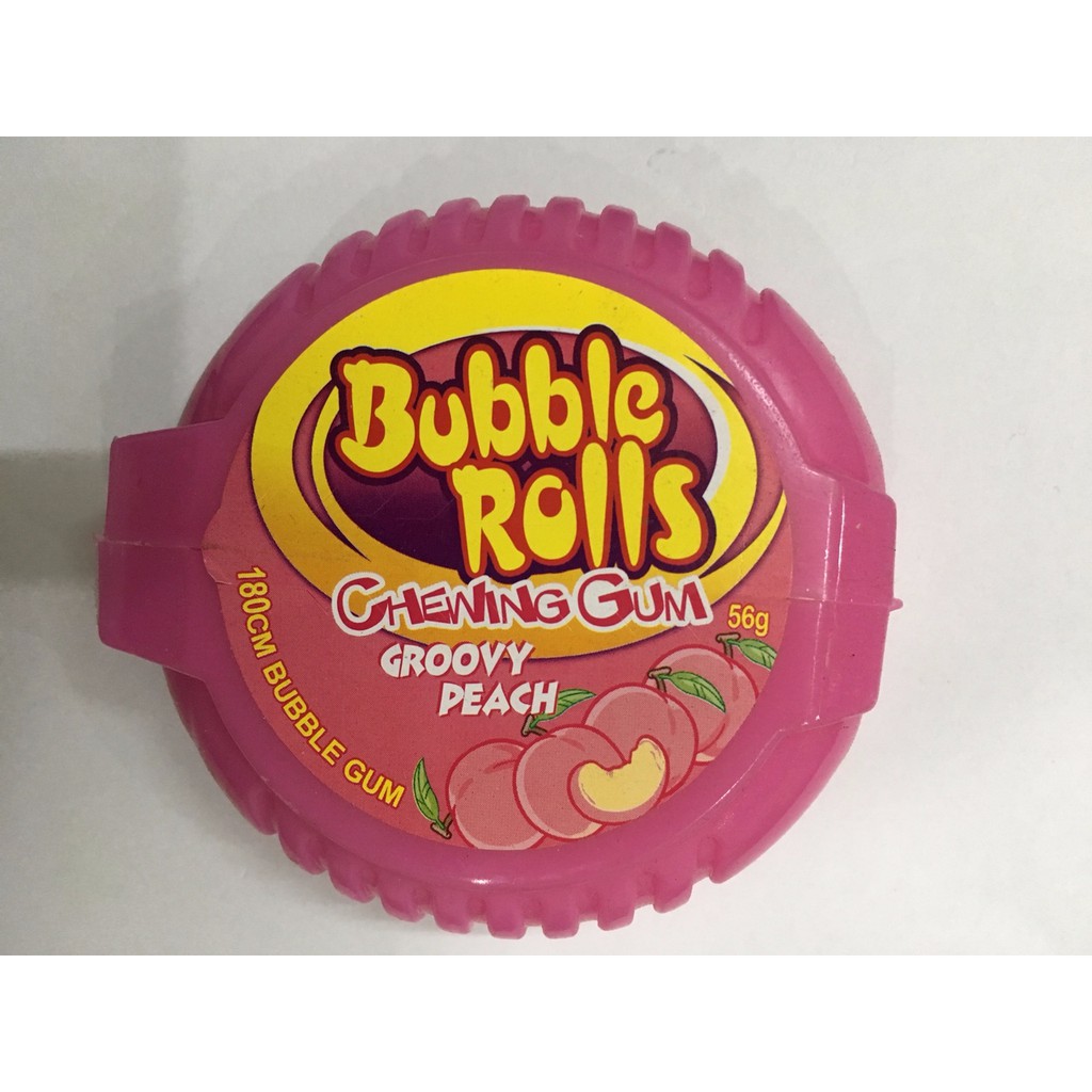 Kẹo Cao Su Hubba Bubba bubble rolls chewing gum vị Táo dài 180cm